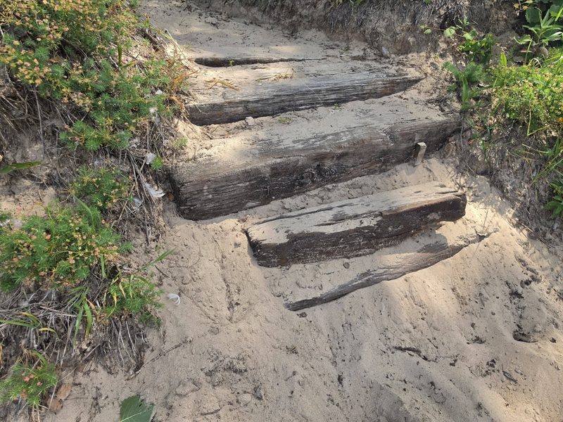 Before: Beach stairs & handrails, down to Silver Beach