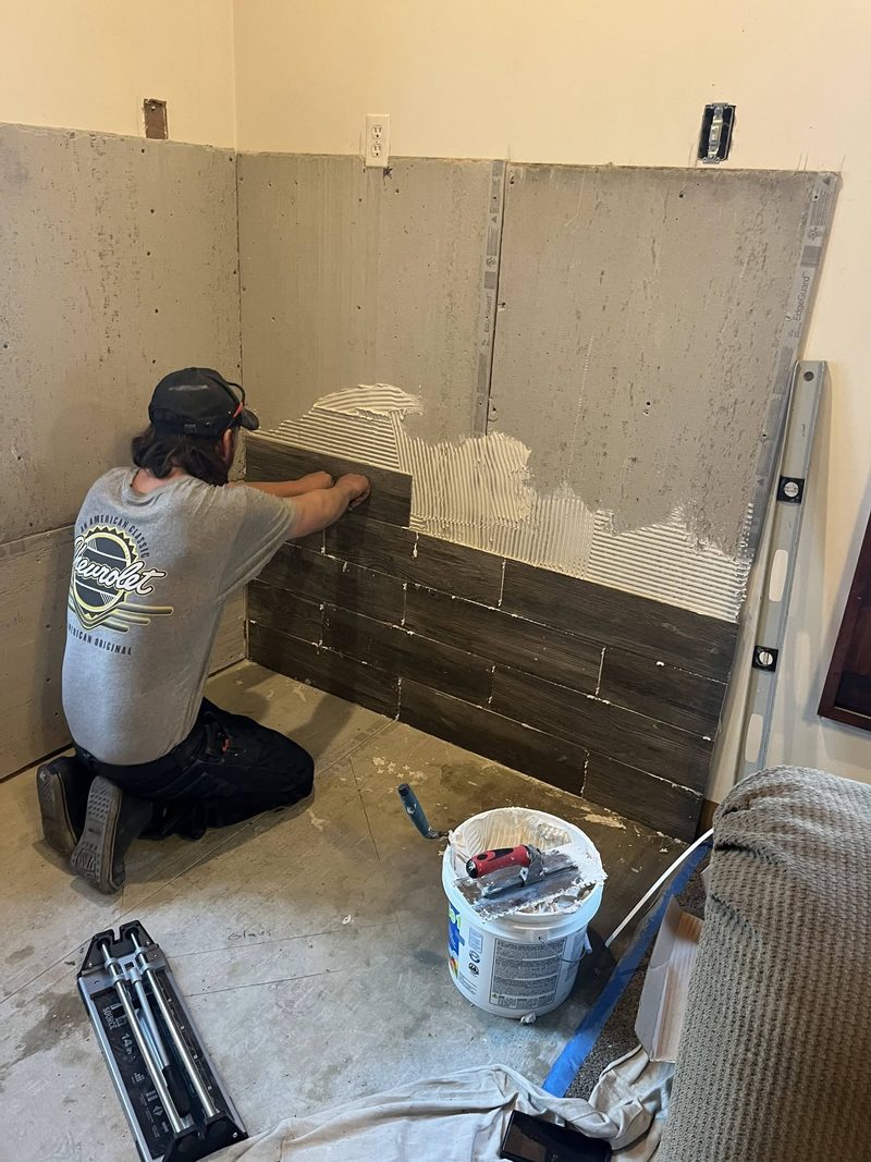 Interior tile, going up · Young's Handyman Services