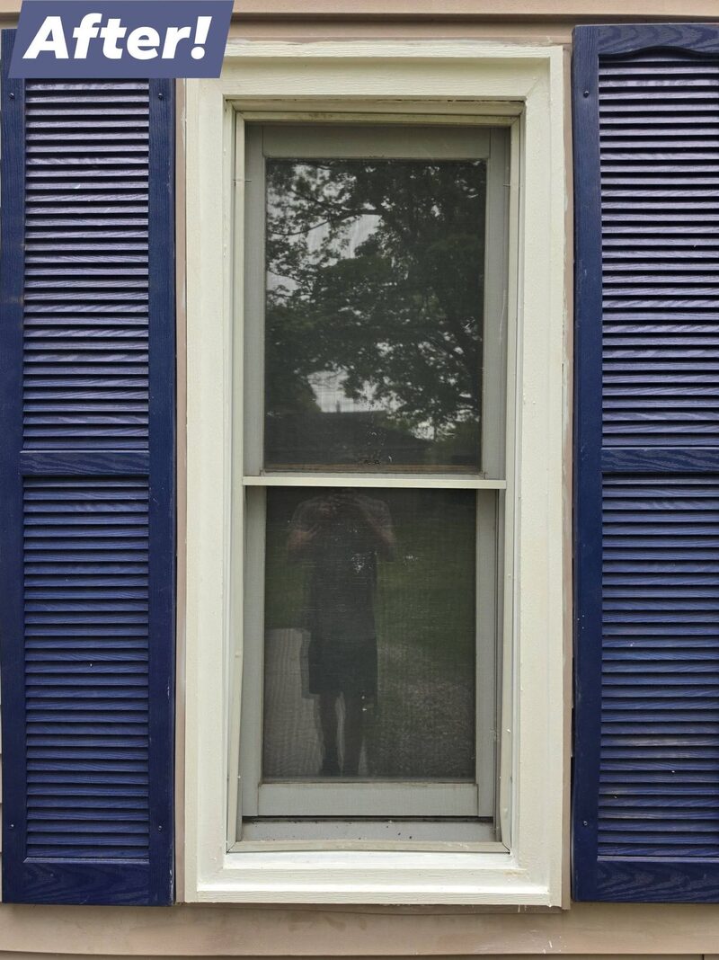 After: Rotted window trim rebuilt